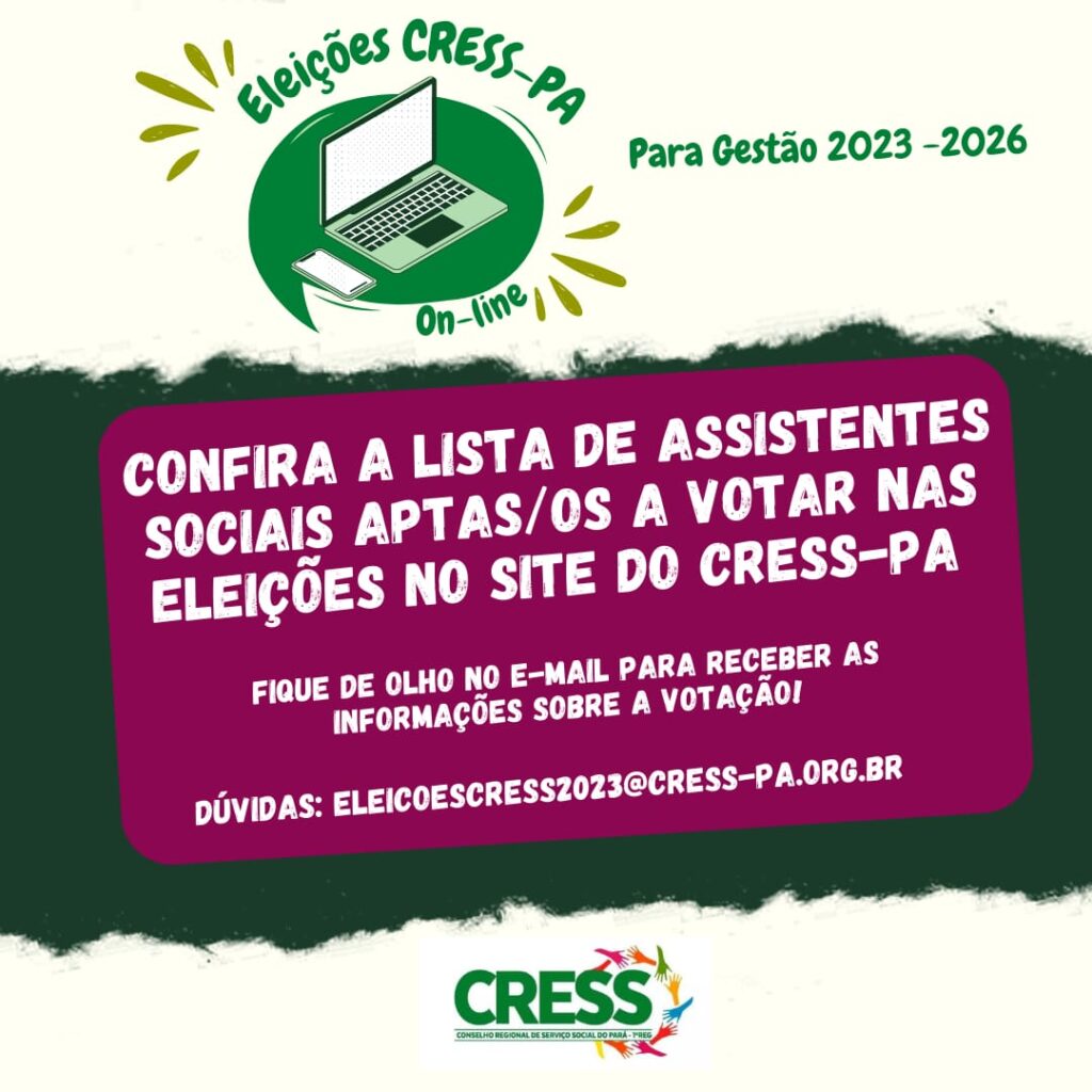 Confira a lista final de profissionais aptas/os a votar em nossas