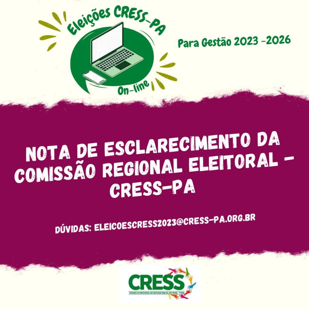 Saiba tudo sobre o processo eleitoral do Conjunto CFESS-CRESS e conheça as  chapas – CRESS-Conselho Regional de Serviço Social