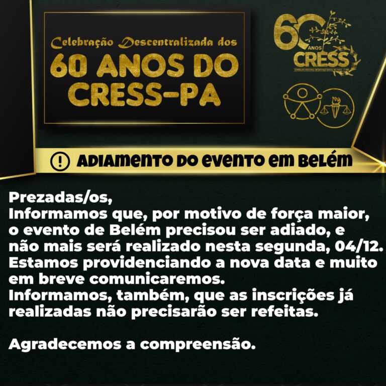 A COMISSÃO REGIONAL ELEITORAL DO CRESS-PA INFORMA O RESULTADO DAS